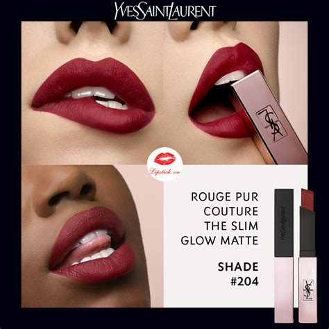 son ysl 204|The Slim Glow Matte Lipstick .